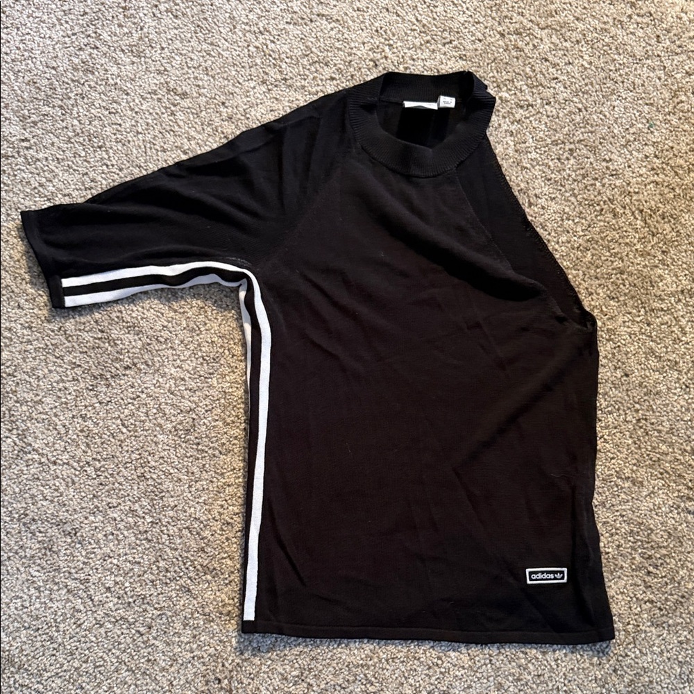 Adidas Black and White One Shoulder Shirt